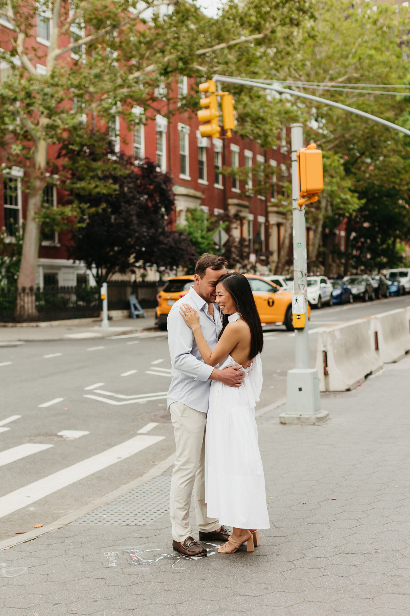 Washington square park, engagement photos, new york city streets